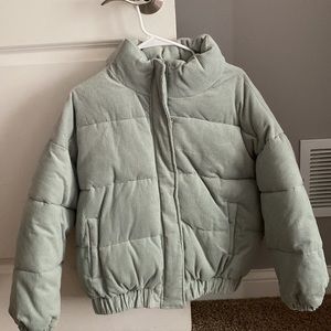 Corduroy puffer jacket